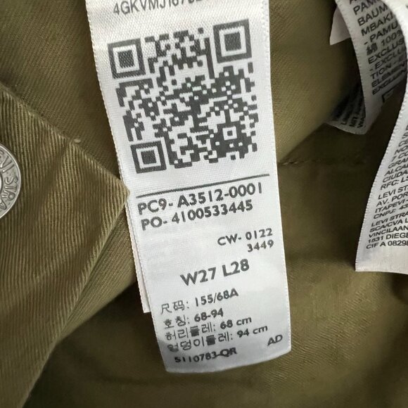 '94 baggy Levi's pants W27L28 Green - Picture 4 of 4